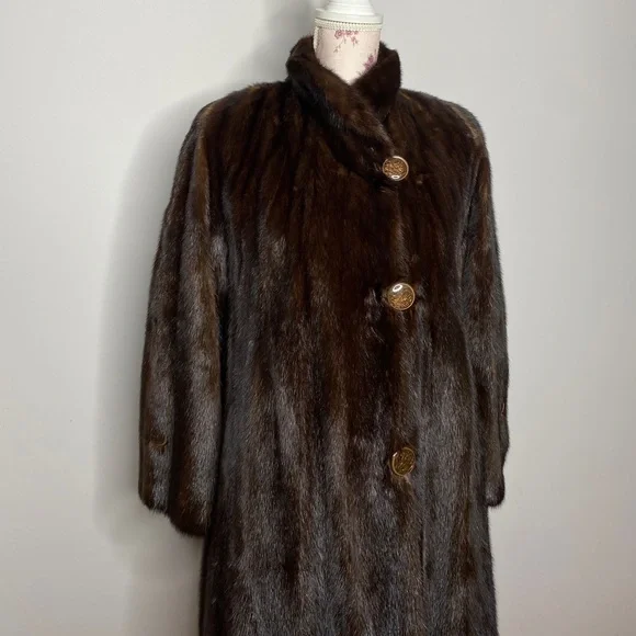 GENUINE MINK Coat Swing Coat Driving Coat - Picture 2 of 12